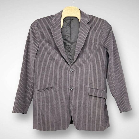 Banana Republic Other - Banana Republic Corduroy Blazer Mens 46 Long Gray Striped Lined Casual Western‎